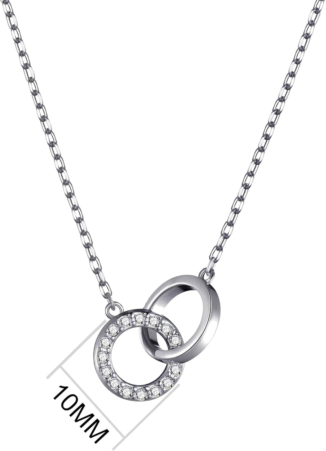 Circle Link Necklace Created with Zircondia® Crystals