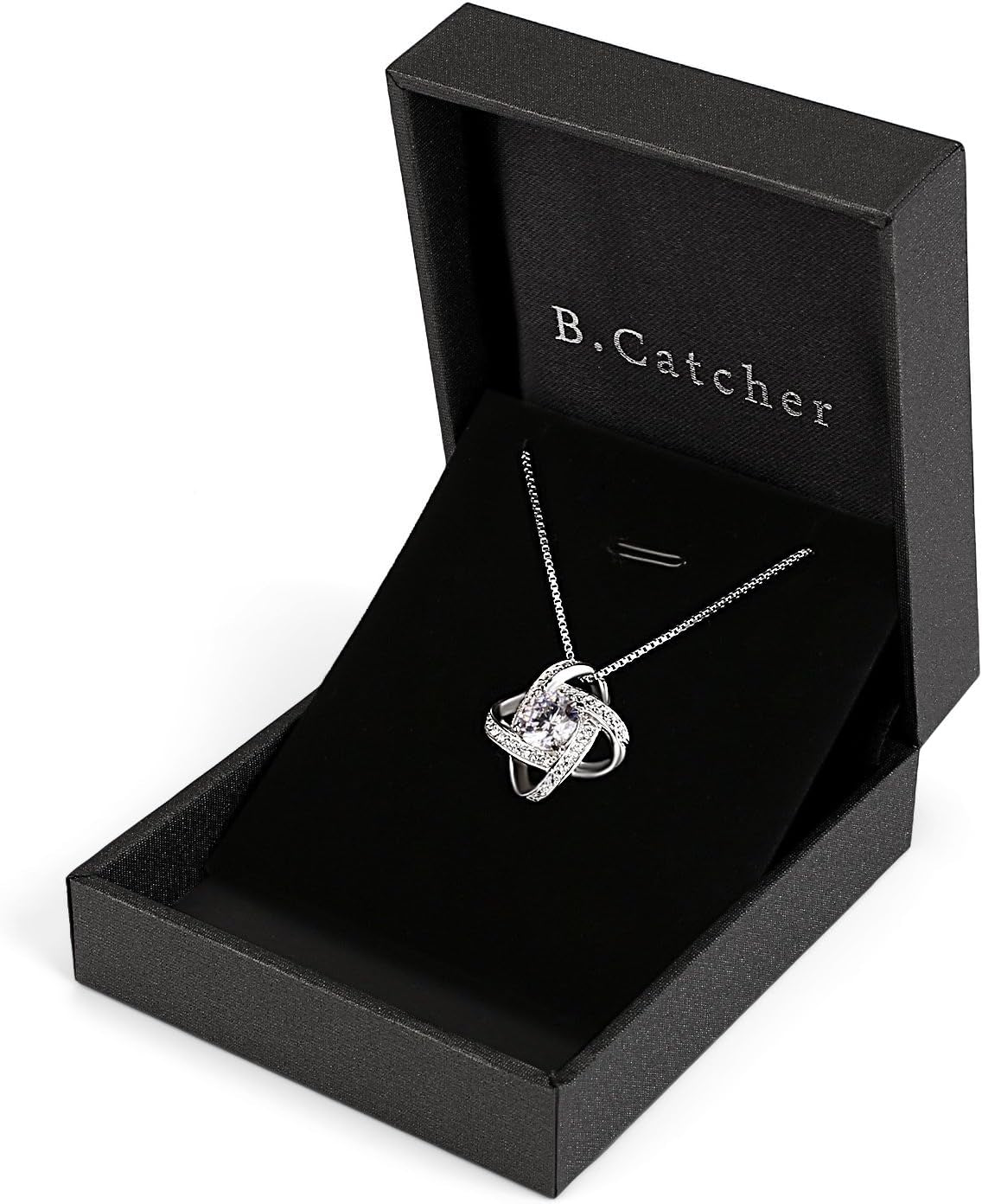 Women Necklaces Sterling Silver Cubic Zirconia Pendant Gemini Necklace